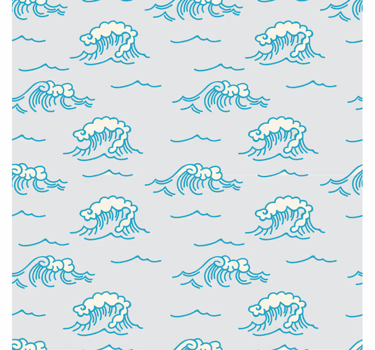Natuur behang golvenpatroon ontwerp - TenStickers