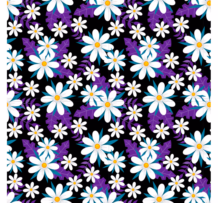 Natuur behang kleurrijke bloemenweergave - TenStickers
