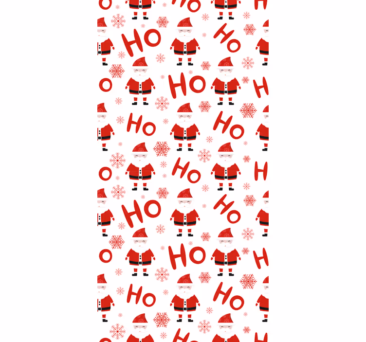 Behang kerst met de kerstman hohoho - TenStickers