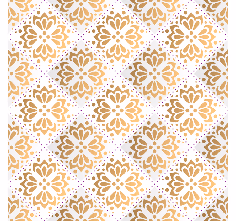 Woonkamer behang gouden mandala's - TenStickers