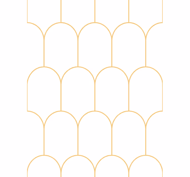 Woonkamer behang elegante gouden bogen - TenStickers