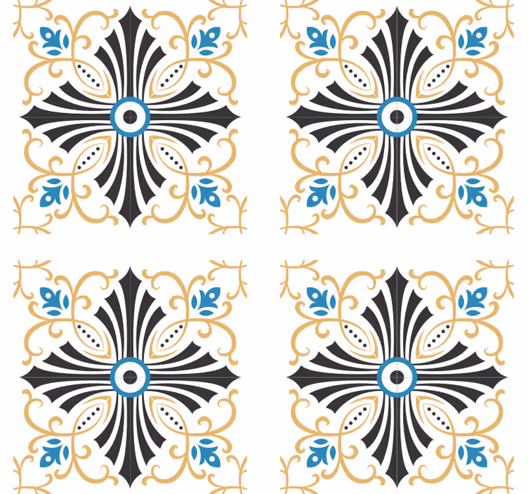 Sierlijk behang vintage kruis spiraal ontwerp - TenStickers