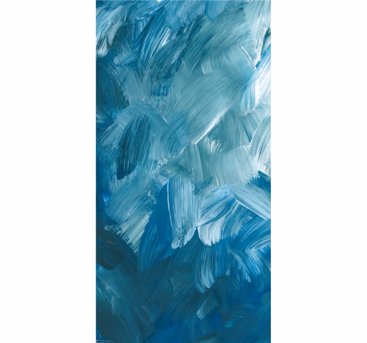 Sierlijk behang blauwe abstracte penseelstreek - TenStickers