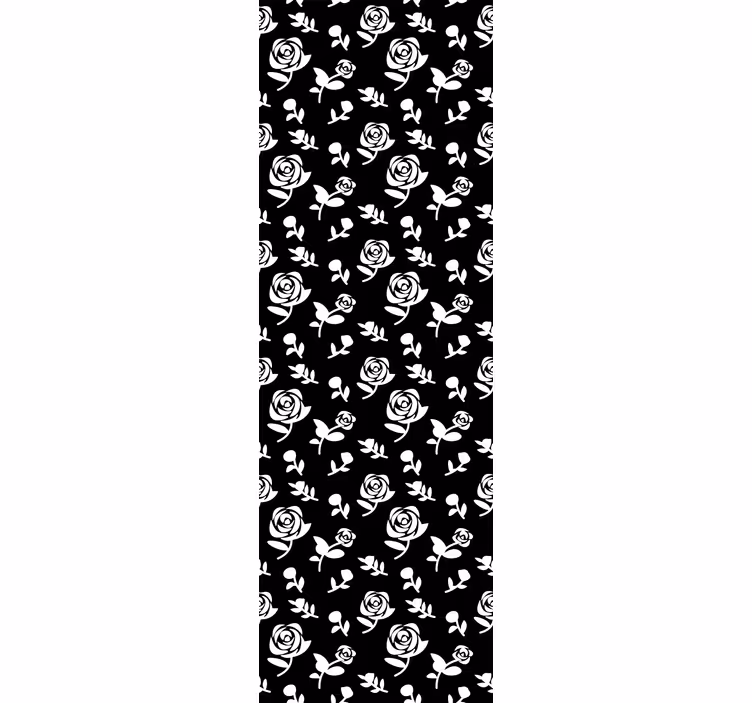 Sierlijk behang met bloemig monochroom patroon - TenStickers