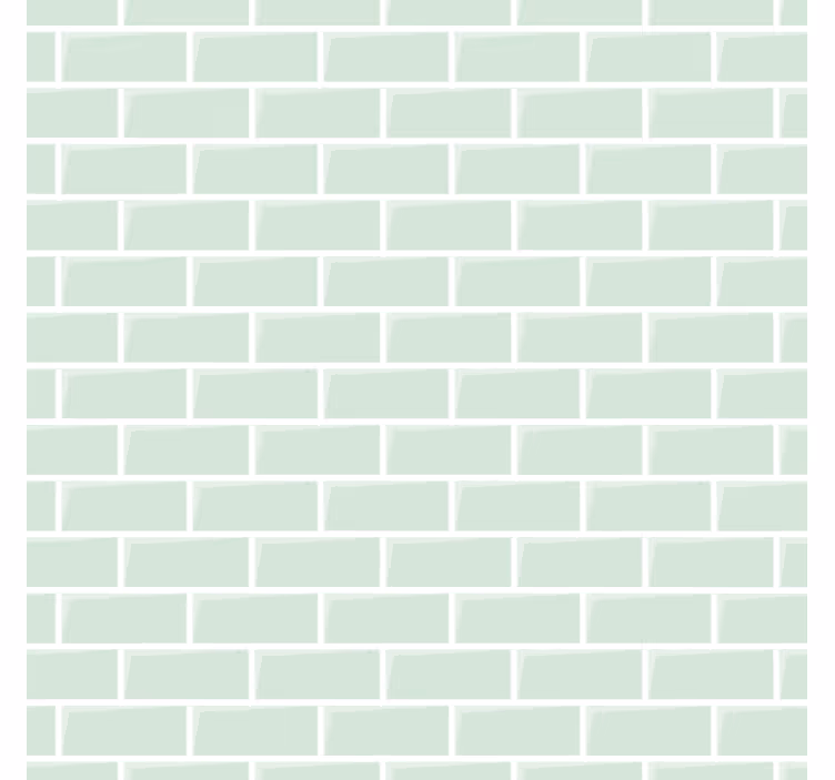 Bakstenen behang groen elegant patroon - TenStickers