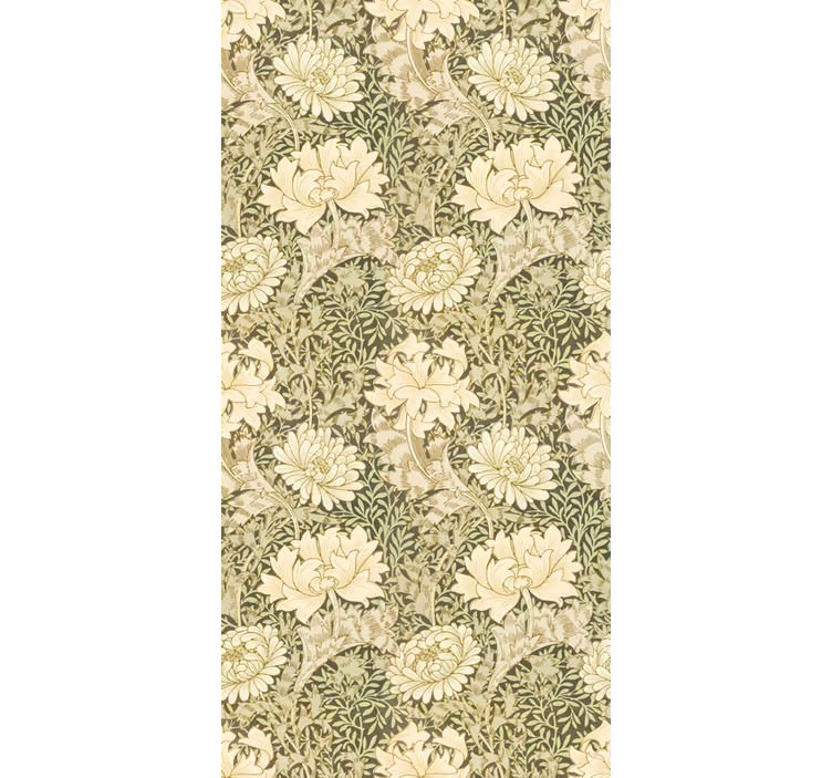 Sierlijk behang moderne stijl chrysant - TenStickers