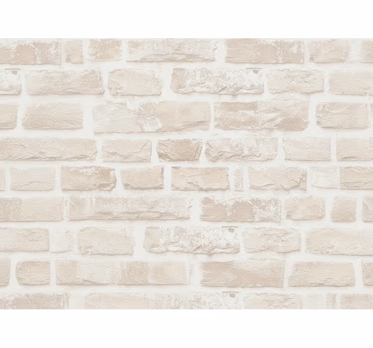 Woonkamer behang faux wit baksteen - TenStickers