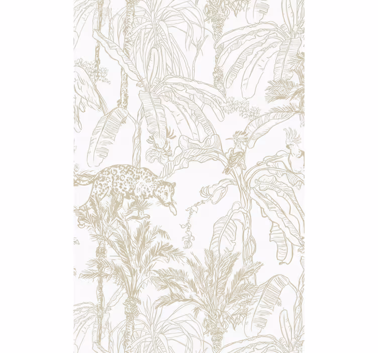 Woonkamer behang tropisch toilepatroon - TenStickers