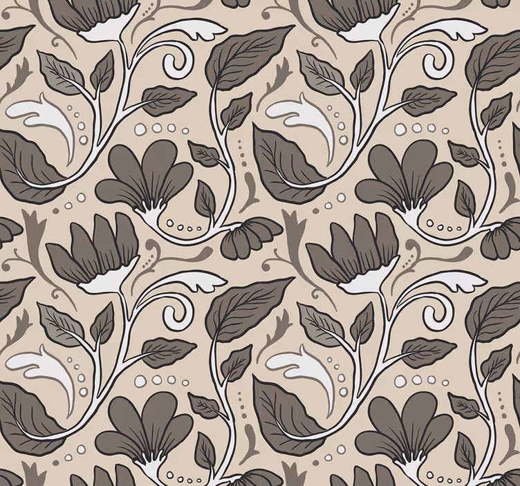 Behang slaapkamer vintage bloemen - TenStickers