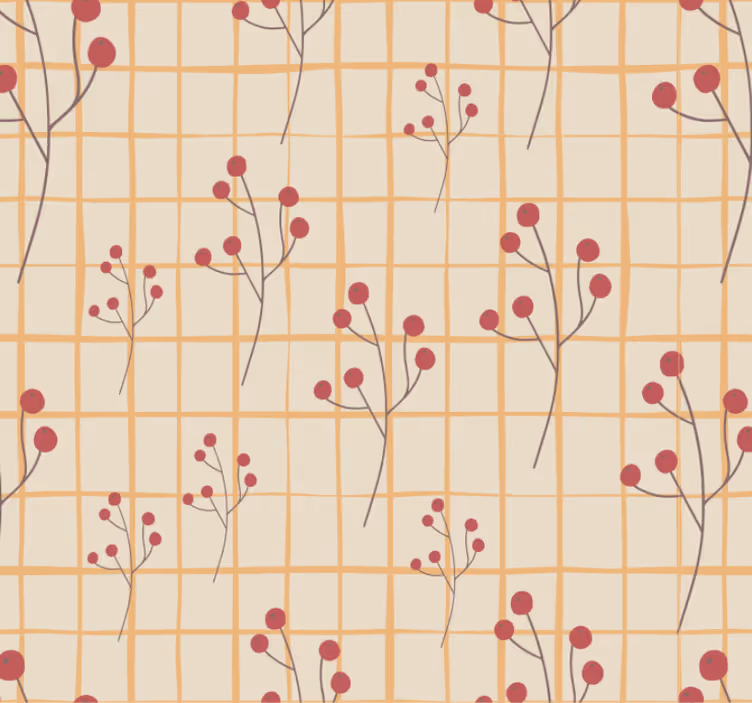 Behang slaapkamer met bloemenpatroon kist - TenStickers