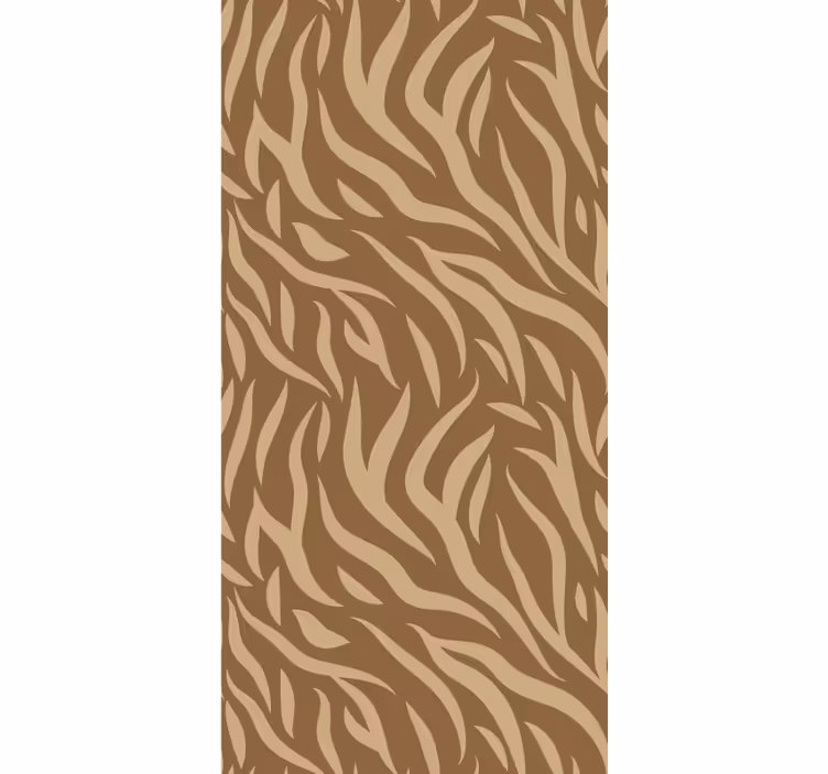 Behang slaapkamer bruin en beige tijgerprint - TenStickers