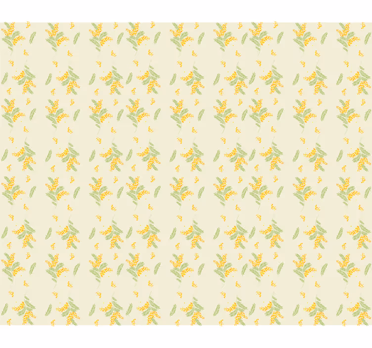 Behang slaapkamer mimosa patroon licht - TenStickers