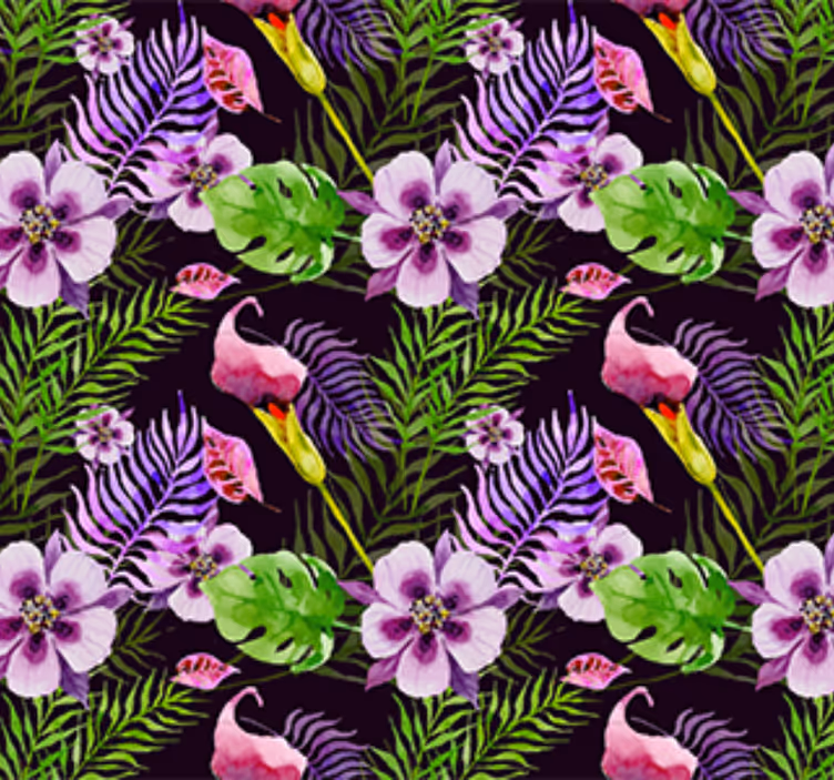 Sierlijk behang vinilo ikea jungleflora - TenStickers