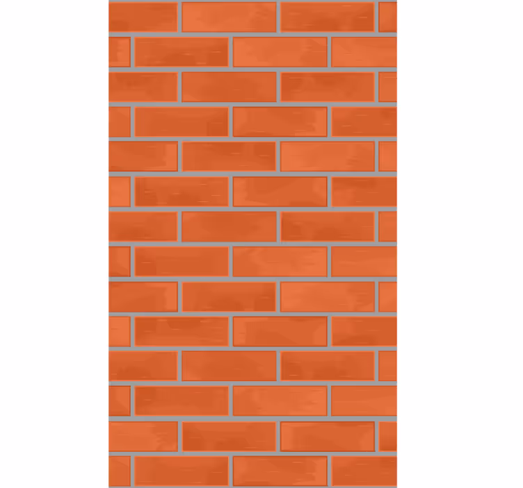 Sierlijk behang met rood bakstenen patroon - TenStickers