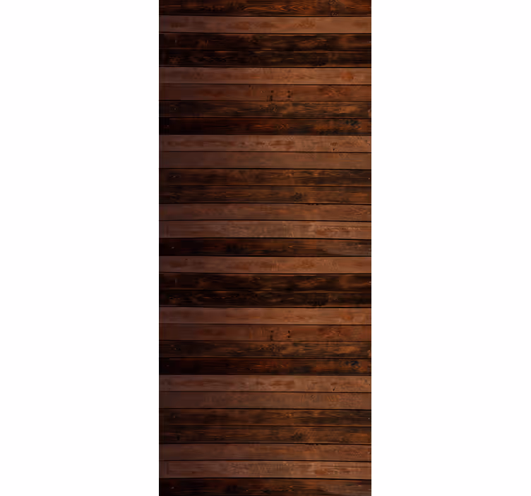 Sierlijk behang met bruine horizontale planken - TenStickers