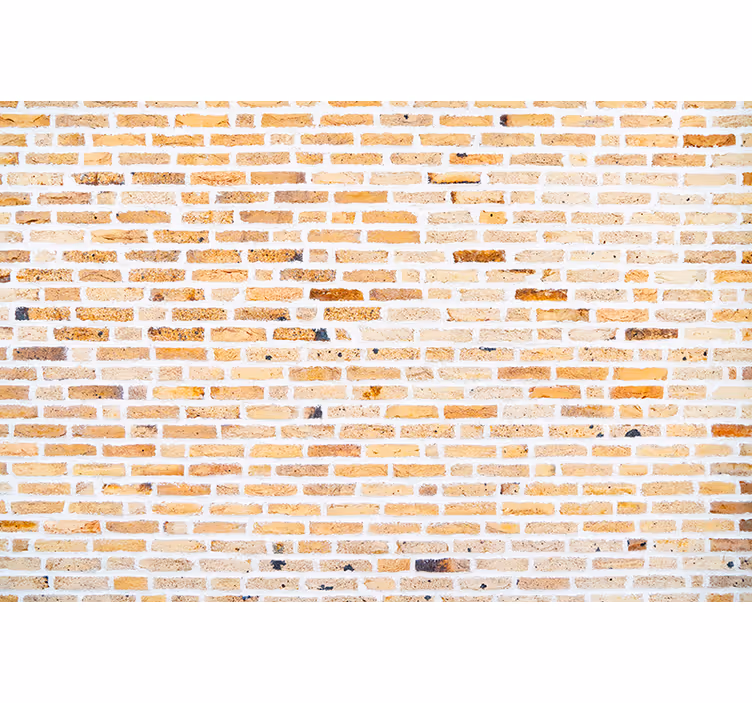 Bakstenen behang met licht horizontaal patroon - TenStickers