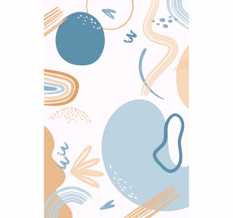 Woonkamer behang abstracte golfpatronen - TenStickers