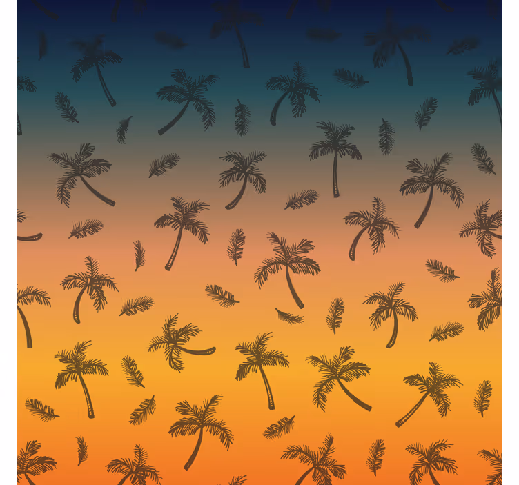 Sierlijk behang tropisch palmenschilderij - TenStickers