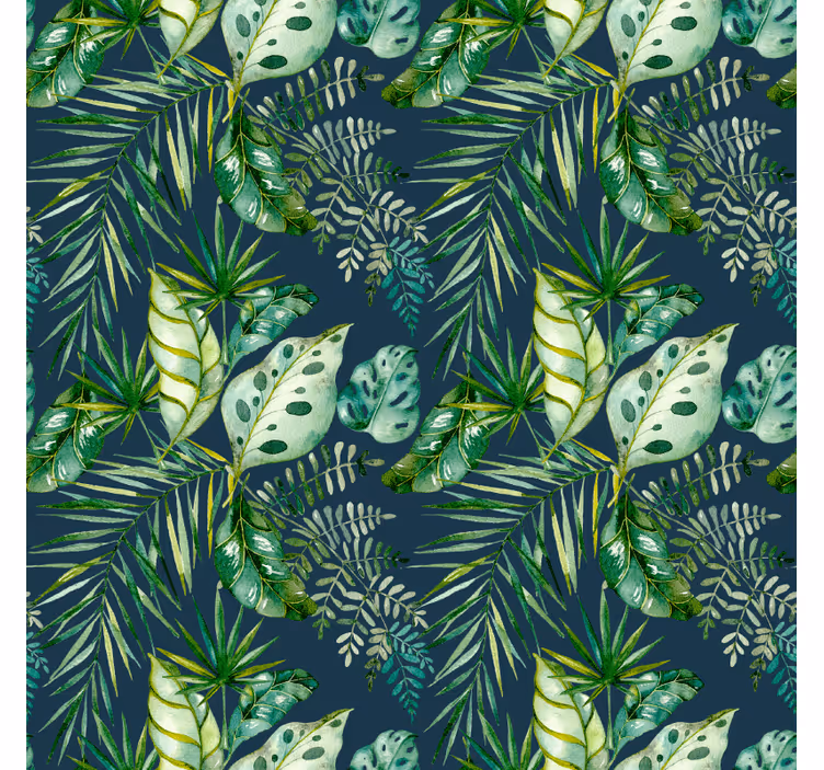 Behang print jungle print plantaardig ontwerp - TenStickers