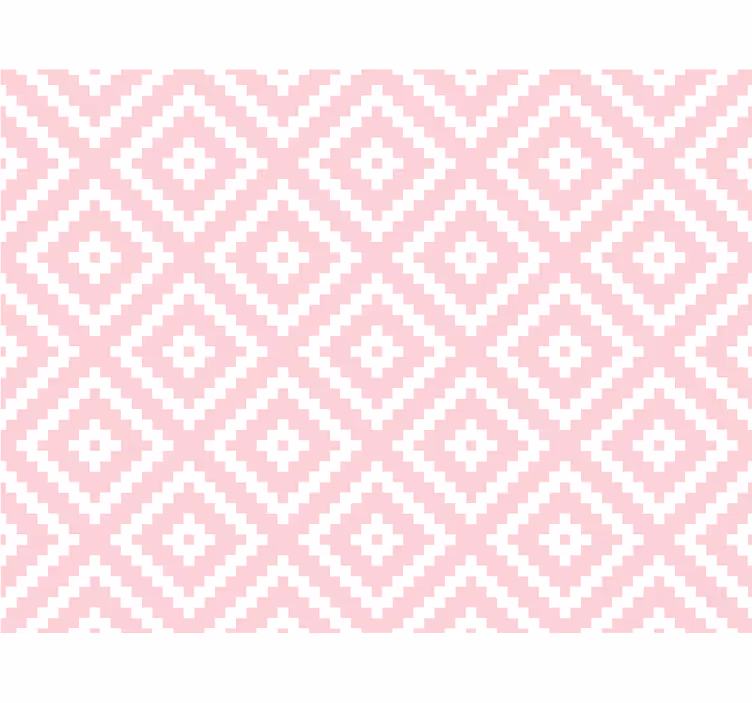 Behang print roze vierkanten geometrisch patroon - TenStickers