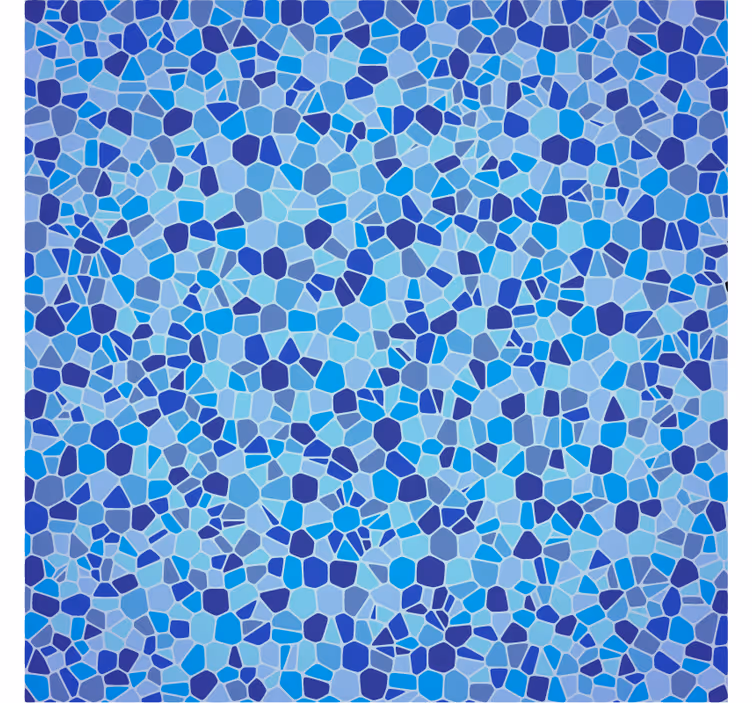 Behang print blauwe mozaïekeffect - TenStickers