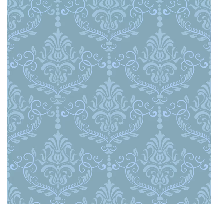 Behang slaapkamer blauwe elegante barok - TenStickers