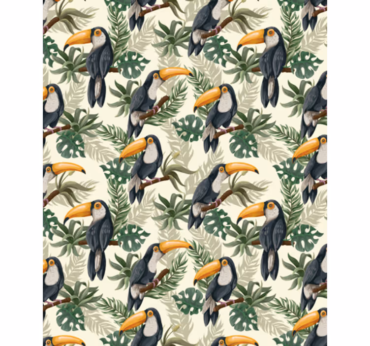 Dieren behang jungle toekans - TenStickers