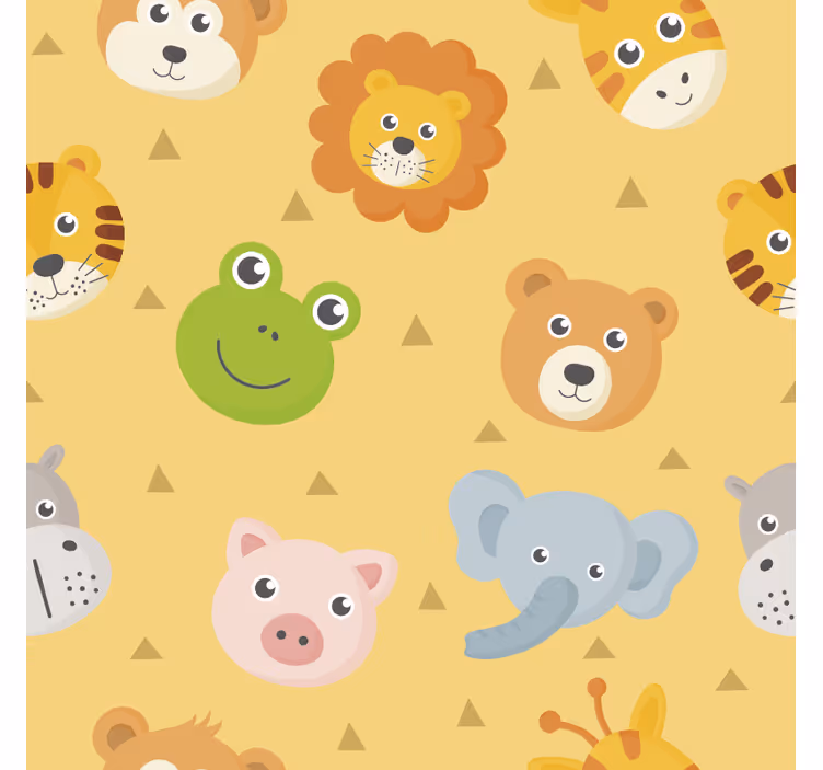 Dieren behang kleurrijke dieren speelruimte - TenStickers