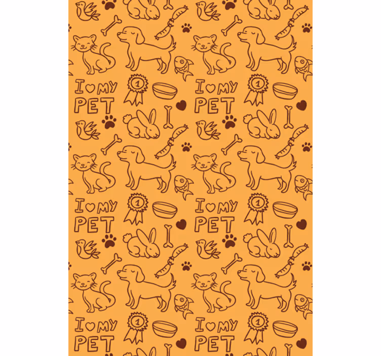 Dieren behang mijn huisdieren - TenStickers