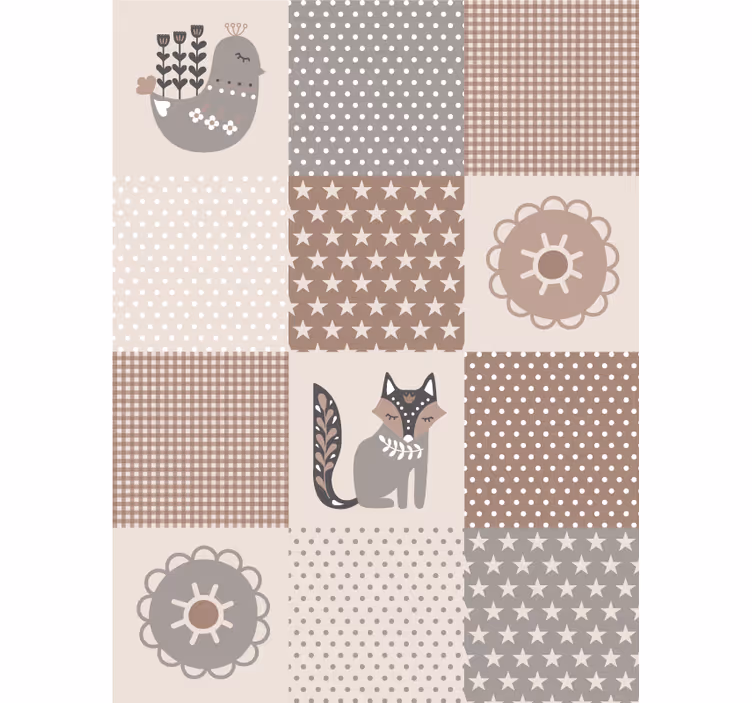 Dieren behang nordic dieren en tegels - TenStickers