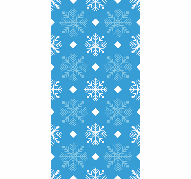 Behang slaapkamer sneeuwvlokken blauwe tinten - TenStickers