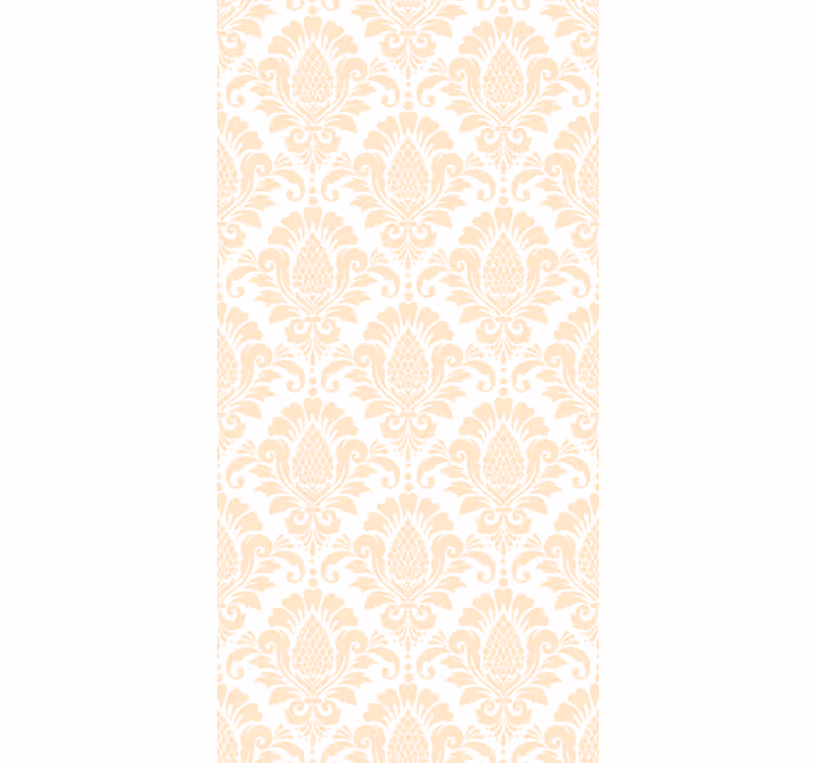 Behang slaapkamer beige damastpatroon - TenStickers