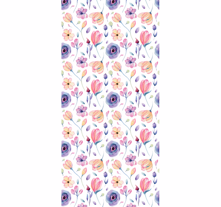 Behang slaapkamer bloemendessin - TenStickers