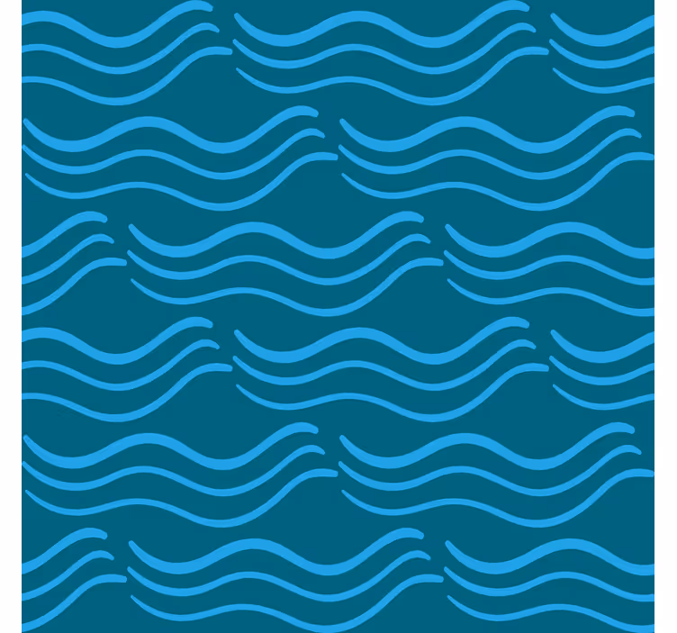 Behang slaapkamer golvende aqua patronen - TenStickers