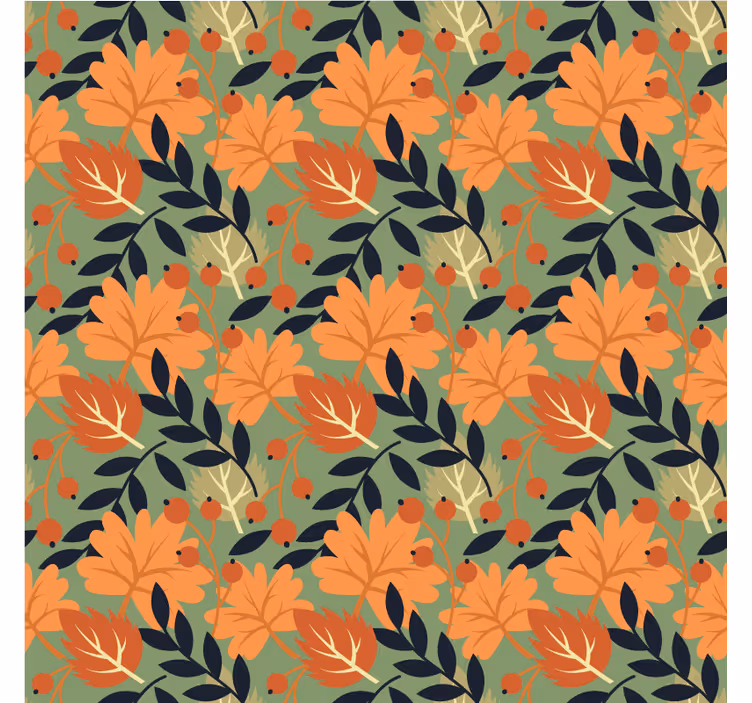 Behang print groot herfstblad ontwerp - TenStickers