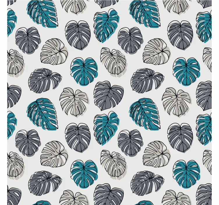 Behang slaapkamer monstera bladpatroon - TenStickers