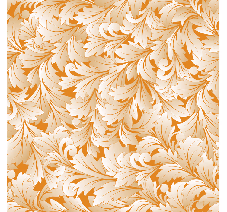 Behang slaapkamer ornate leaf patroon - TenStickers