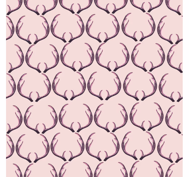 Dieren behang roze hertengeweien - TenStickers