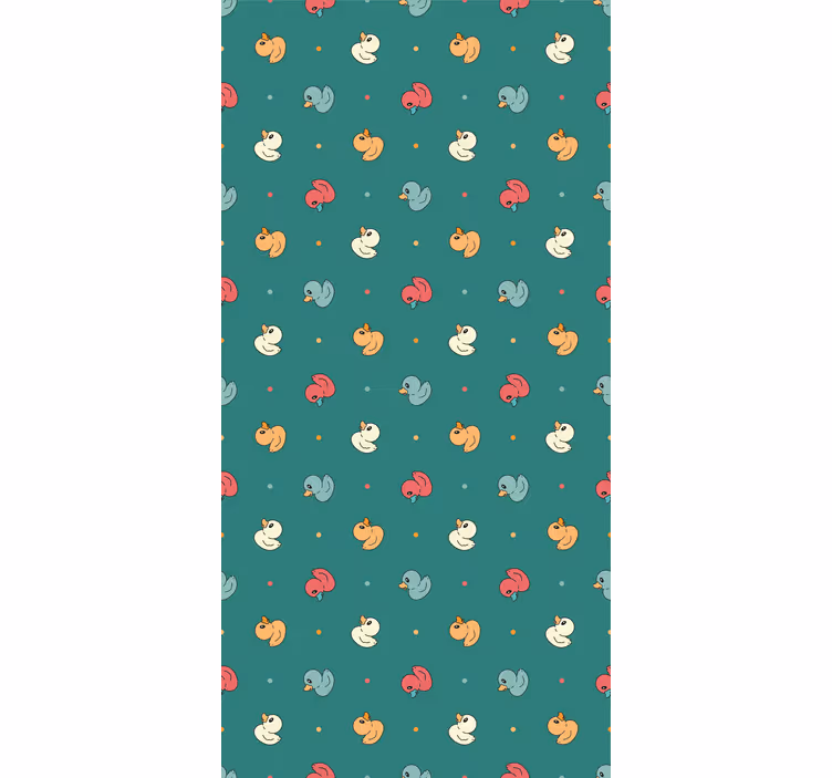 Dieren behang met multicolor rubberen eendjes - TenStickers