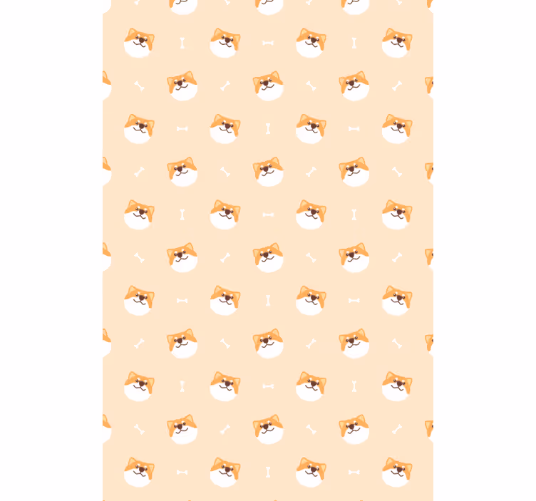 Dieren behang schattige hondenkop cartoon - TenStickers