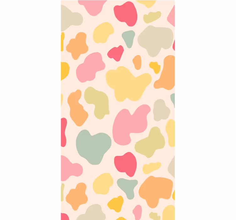 Dieren behang regenboog koeienprint - TenStickers