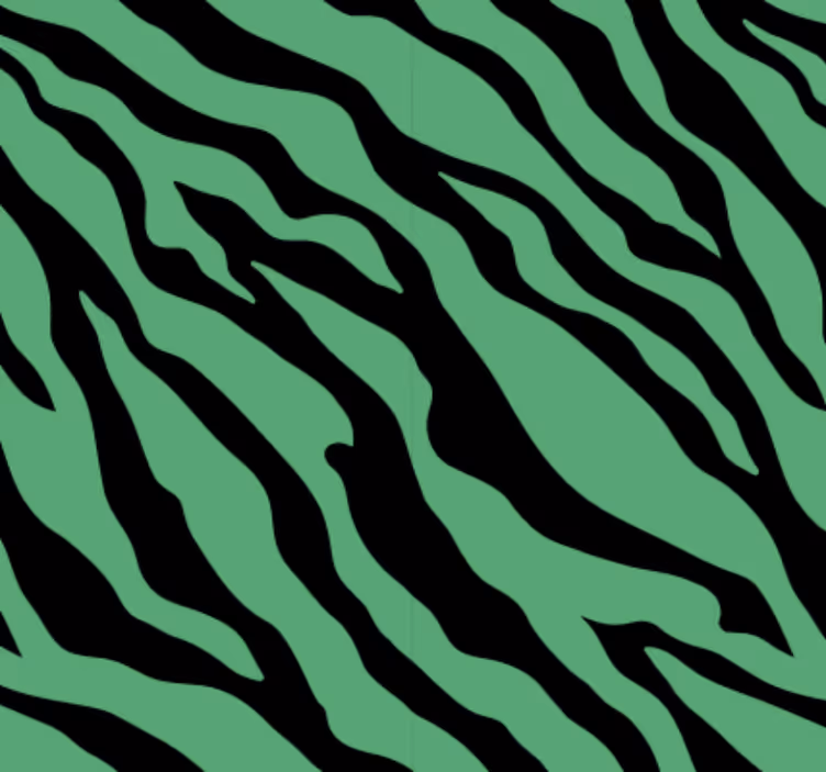 Dieren behang groen zebra ontwerp - TenStickers