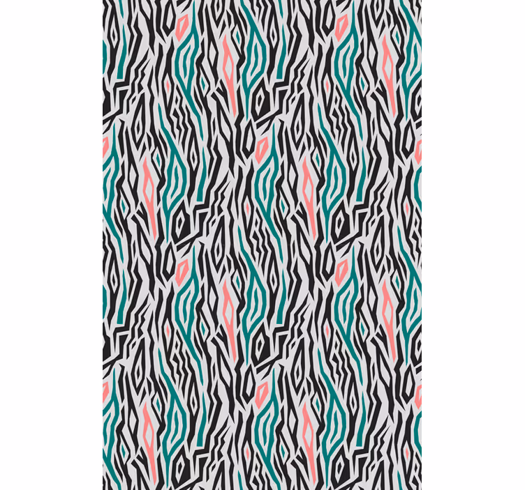 Dieren behang blauwe en roze zebra - TenStickers