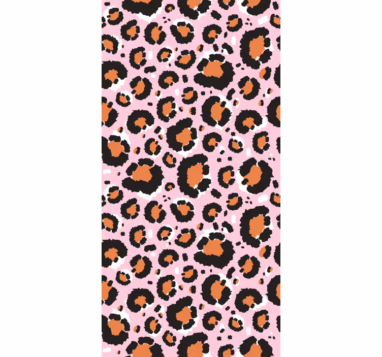 Dieren behang roze luipaardmotief - TenStickers