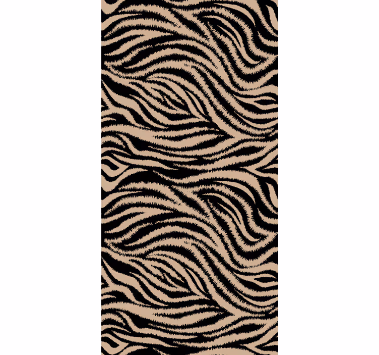 Dieren behang met zebra gestreept motief - TenStickers