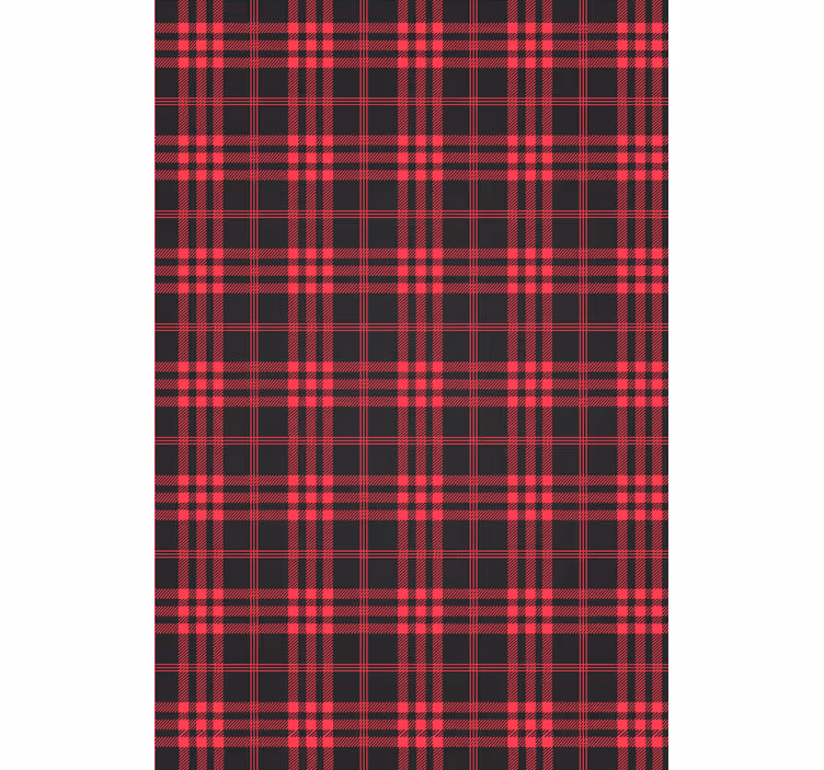 Behang kerst tartanpatroon - TenStickers