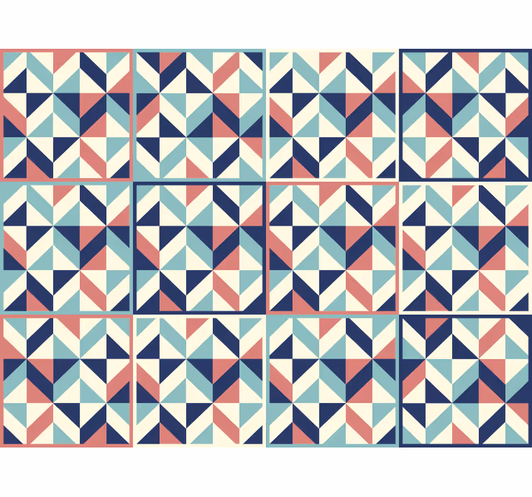 Behangbedrijf geometrisch patroon oppervlak - TenStickers