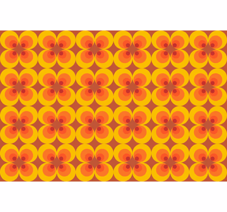 Behangbedrijf 70s retro cirkels - TenStickers