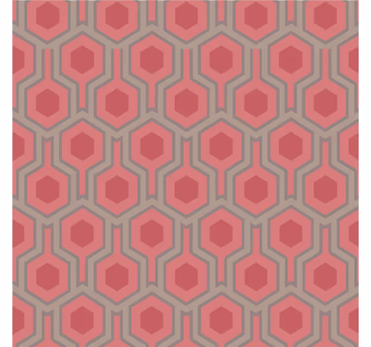 Behangbedrijf 70s roze hexagons - TenStickers