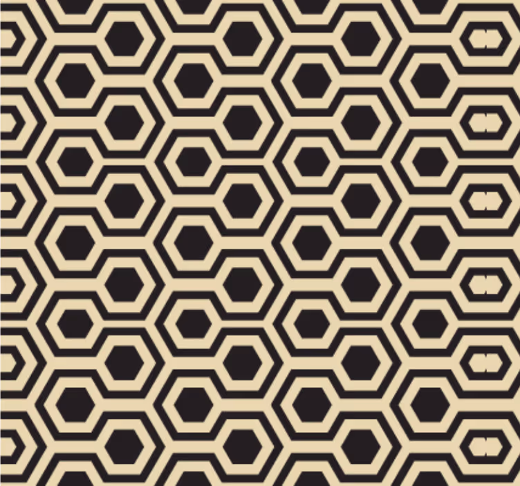 Behangbedrijf geometrisch hexagonaal patroon - TenStickers